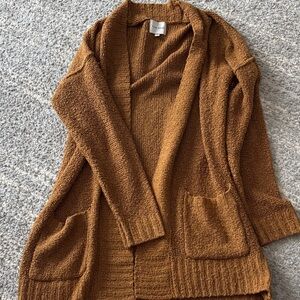 Pink Rose Warm Brown Cardigan